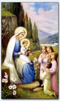 20243 - Maria mit Jesuskind Hostie haltend