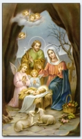 25003 - Christmas: Holy Family With Angels And Sheeps